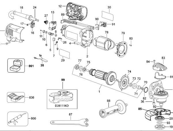 D28111   SMALL ANGLE GRINDER  Type 3[D28111   Type 3]