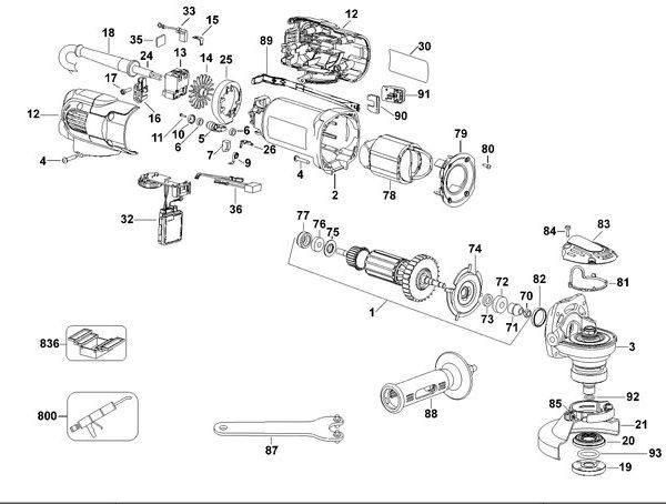 D28117  SMALL ANGLE GRINDER  Type 2[D28117   Type 2]