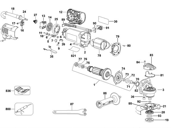 D28130  SMALL ANGLE GRINDER  Type 4[D28130   Type 4]