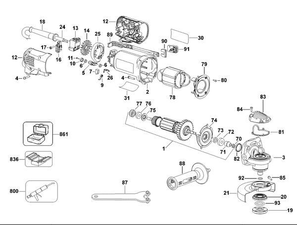 D28134  SMALL ANGLE GRINDER  Type 2[D28134  Type 2]