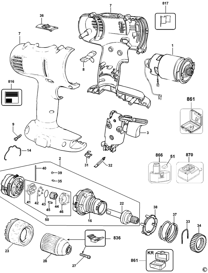 DC756  CORDLESS DRILL  Type 10[DC756  Type 10]