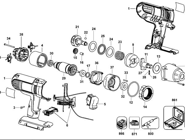 DC800  IMPACT WRENCH  Type 1[DC800   Type 1]