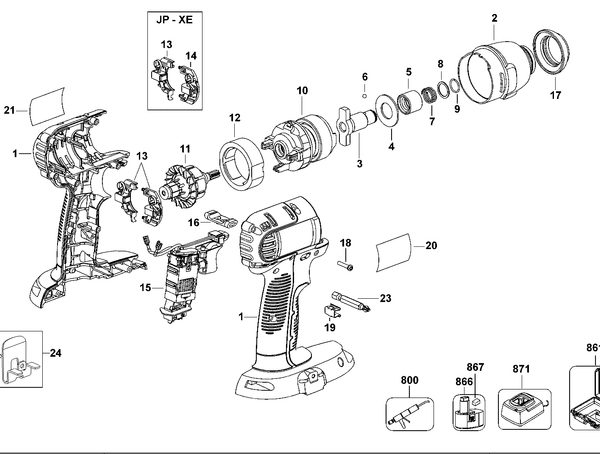 DC837  IMPACT WRENCH  Type 1[DC837   Type 1]