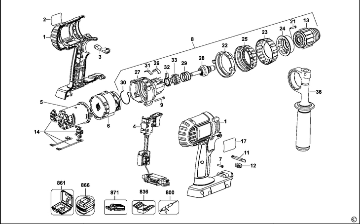 DC901  CORDLESS DRILL  Type 1[DC901  Type 1]