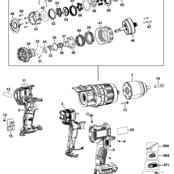 DCD795  C'LESS DRILLDRIVER  Type 1[DCD795 Type 1]