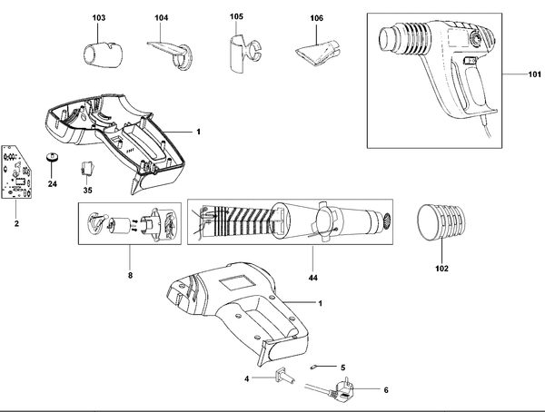 DW340K  HEATGUN  Type 2[DW340K   Type 2]