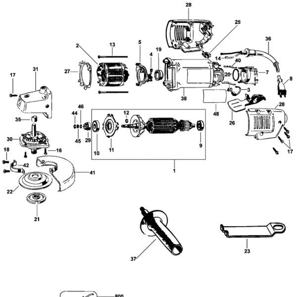 DW402   SMALL ANGLE GRINDER  Type 1[DW402    Type 1]