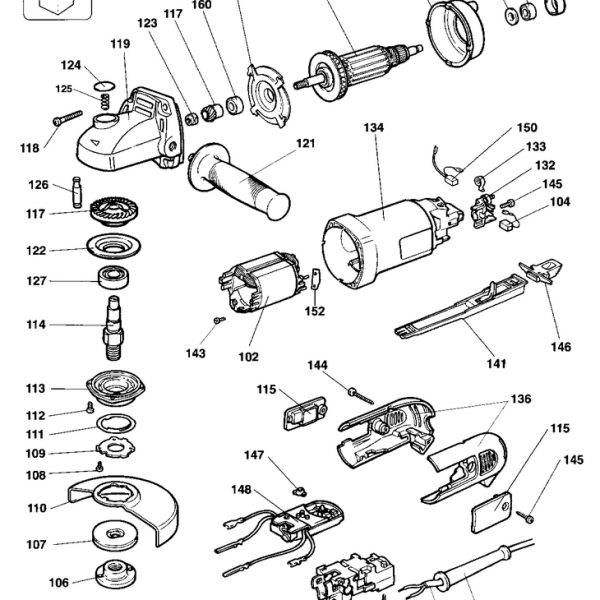 DW451K   ANGLE GRINDER  Type 1[DW451K  Type 1]