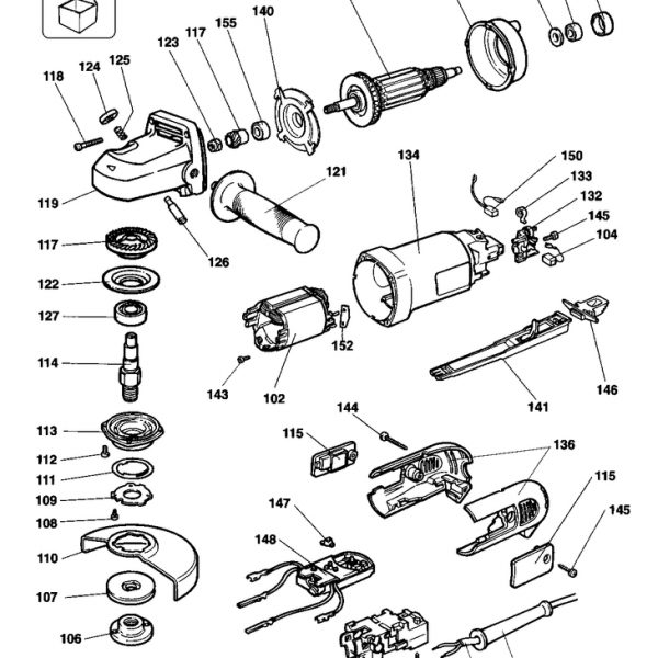 DW458   ANGLE GRINDER  Type 1[DW458  Type 1]