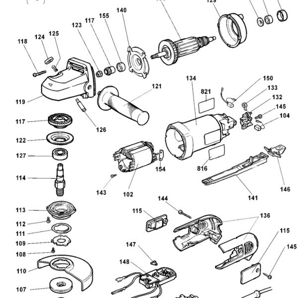 DW458   ANGLE GRINDER  Type 2[DW458  Type 2]