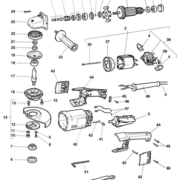 DW479   ANGLE GRINDER  Type 1[DW479  Type 1]