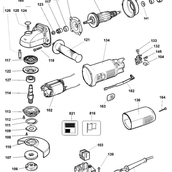 DW817   SMALL ANGLE GRINDER  Type 4[DW817   Type 4]