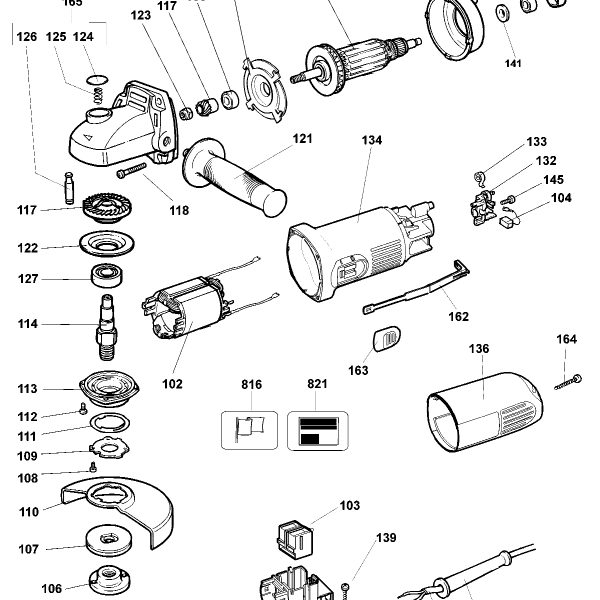 DW818   SMALL ANGLE GRINDER  Type 4[DW818  Type 4]