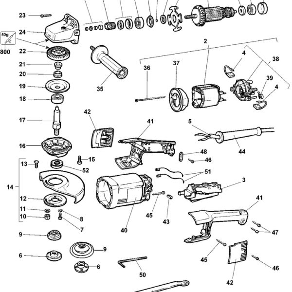 DW852   ANGLE GRINDER  Type 5[DW852    Type 5]