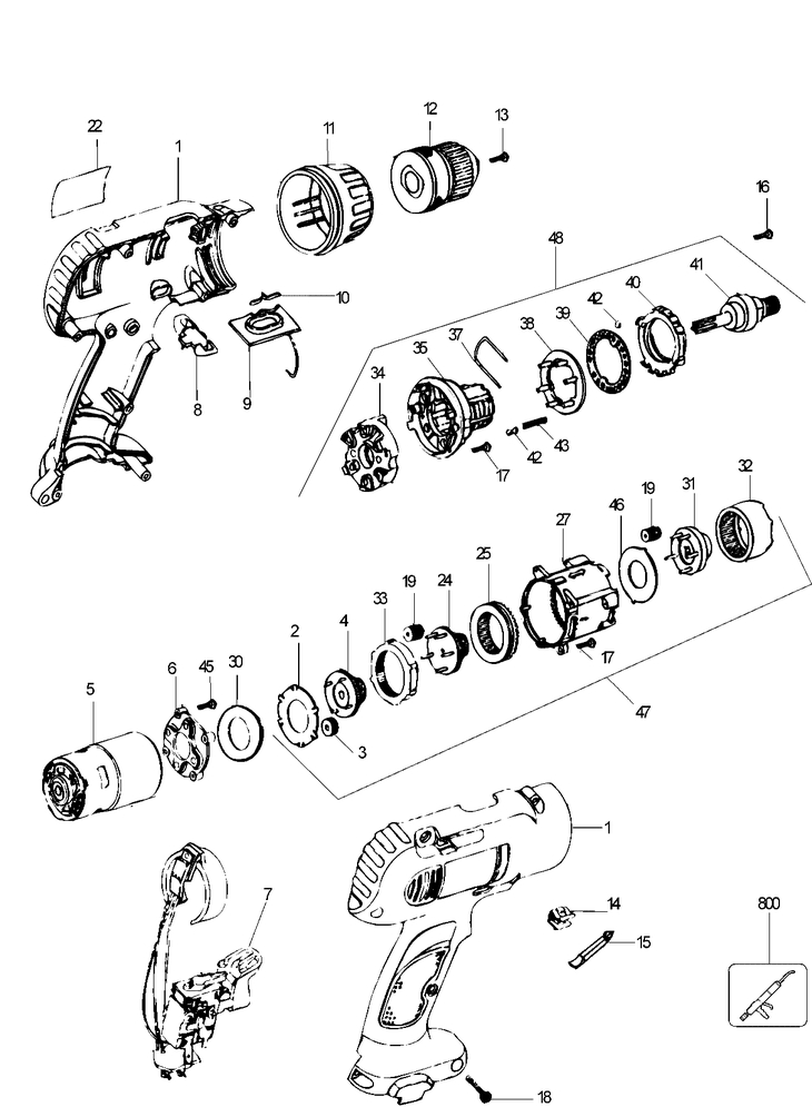 DW952K   CORDLESS DRILL  Type 2 - US[DW952K  Type 2 - US]