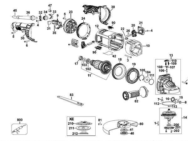 DWE4559  ANGLE GRINDER  Type 1[DWE4559   Type 1]