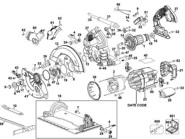 DWE575  CIRCULAR SAW  Type 1[DWE575   Type 1]