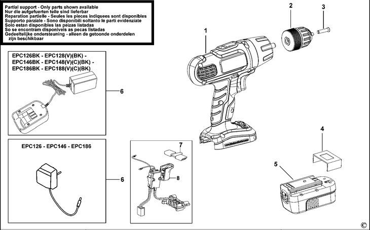 EPC146  CORDLESS DRILL  Type H1[EPC146    Type H1]