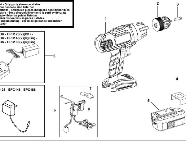 EPC148  CORDLESS DRILL  Type H1[EPC148    Type H1]